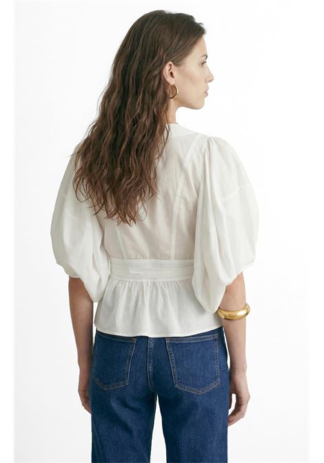 Blusa Vanessa Bruno Gunner a Portafoglio in Lyocell e Cotone - Ecru Vanessa Bruno | Bluse | 4EVA69-V09896003